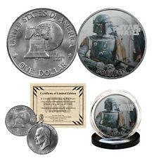 BOBA FETT - STAR WARS Officially Licensed 1976 Eisenhower IKE Dollar U.S. Coin picture