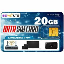 SpeedTalk 20GB (US) Hotspot WiFi MiFi Internet 5G 4G LTE Data SIM Card | Roaming picture