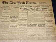 1919 FEBRUARY 17 NEW YORK TIMES - CONFLICT OVER NEW ARMISTICE - NT 7978 picture