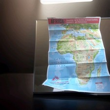 ANTIQUE MAP OF AFRICA Victims Of Armed Conflicts, Epidemics, And Malnutrition 90 picture