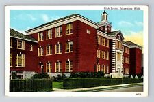 Ishpeming MI-Michigan, High School, Antique Vintage Souvenir Postcard picture