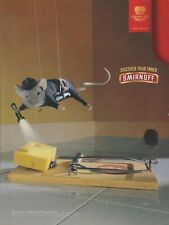 2003 Smirnoff Vodka - Smart Burglar Mouse Steal Trap Cheese - Print Ad Photo Art picture