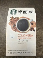 Medium Roast VIA Colombia Instant Coffee, 50-Count Pack for Effortless Brews picture