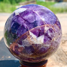 1.17LB Natural beautiful Dream Amethyst Quartz Crystal Sphere Ball Healing picture