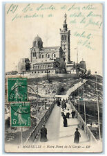 1911 Notre Dame De La Garde Marseille France Antique Posted Postcard picture