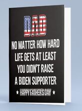 Political Satire Father's Day Card w/ Envelope - Biden is Dumb - Lets Go Fathers picture