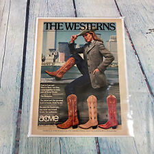 Vintage 1979 Acme Boots The Westerns Genuine Magazine Advertisement Print Ad picture