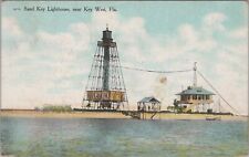 Sand Key Lighthouse near Key West Florida Key West Fla 1912 Postcard picture