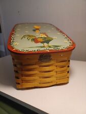 Vintage 2004 Peterboro Rooster Basket With Lid 150 Anniversary Edition  picture
