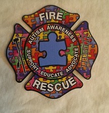 Fire Rescue Autism Awareness Educate Decal (4") picture