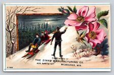 Zinns Manufacturing Sled People Night Downhill Snowball Winter Action P154 picture