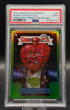 Title: 2024 Topps GPK Green Day Heart Attack Zac #16a Green Foilboard /75 PSA 9 picture