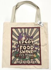 2017 Epcot International Food & Wine Festival Passholder Canvas Tote Bag NEW picture