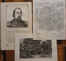 1863-1865 Civil War Print, Portrait, And Handcolored Map Feat. Maj-Gen. J. Pope picture
