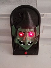 Vintage Light & Sounds Tongue Flick Witch Door Bell Halloween Decoration China picture