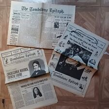 Tombstone Epitaph Gunfight OK Corral Oct. 27, 1881 remake (3 newspaper lot) picture