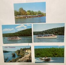 5 Branson Missouri Vintage Postcard Sammy Lane Boat Dock River Lake Tanneycomo picture