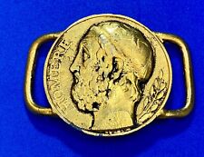 Homere Legendary Greek Author to Odyssey Gold color Round belt slide statue art picture