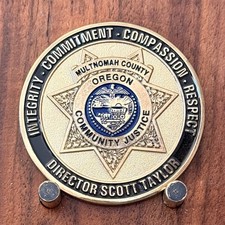 Multnomah County OR Domestic Violence Unit Scott Taylor Challenge Coin W#30 picture