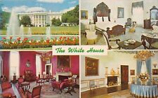 Patriotic The White House Mansion Interior View South 1950s Vtg Postcard Q7 picture