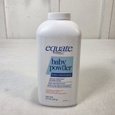 Equate Baby Powder Pure Cornstarch 15 oz Aloe Vitamin E Vintage 70% Full picture