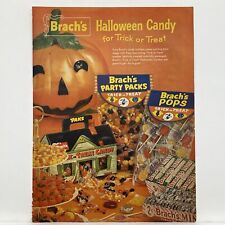 1958 Brach's Halloween Candy Print Ad Vintage Pumpkin Trick or Treat Party Packs picture