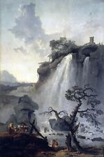 Art Oil painting Landscape-with-a-Waterfall-Hubert-Robert-oil-painting art picture
