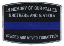 Blue Line Fallen Brothers Sisters 3.5 inch Embroidered Hat Shoulder Patch F2D12L picture