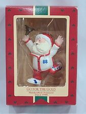 1988 Vintage Hallmark Go For The Gold Olympics Christmas Ornament  picture