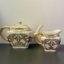 Antique Lenox Belleek Art Deco MSC Tee Set Includes Tea Pot & Creamer picture