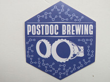Beer Label STICKER ~ POSTDOC Brewing Co Goggles Design ~ Redmond, WASHINGTON picture