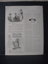 1924 French's Mustard Food Condiment makes a Difference Vintage Print Ad 11739 picture