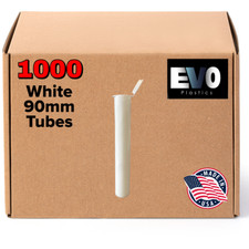 90mm Tubes - White - 1000 count , Pop Tops Tubes, BPA-Free - USA Made picture