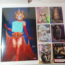🔥🔥🥵MAD LOVE - LAUREN WRIGHT - QUEEN AMIDALA - COSPLAY COMIC /50 + HOLO CARDS picture