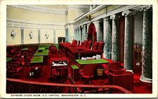 Washington DC Supreme Court Room US Capitol Postcard unused (19249) picture