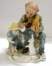 Vintage Napcoware? Figurine Man Playing Violin with Boy and Rabbit picture