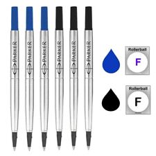 6 Pcs Parker Rollerball Ink Refill 3Blue+3Black 0.5 mm M Fit IM Sonnet Vector picture