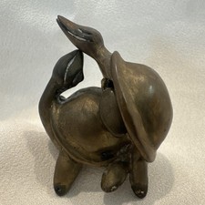 Vintage Solid Brass Humping Or Mating Turtles With A Baby Turtle Inside. picture