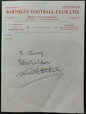SCARCE Norman Hunter SIGNED Barnsley Football Club letter-headed paper 1980s VG  picture