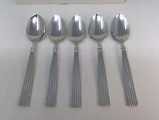 Reed & Barton 18/8 Stainless Steel Crescendo Set of 5 Oval Soup Spoons 6 7/8