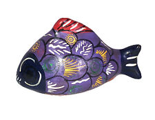 Talavera Terracotta Pottery Fish Figurine Hand Painted 4.5”  ........... picture