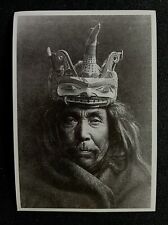 Postcard Tlu'waluahu Headdress Serpent Ceremonial 1914 Photo 6.25” X 4.25” picture