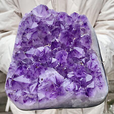5.5LB Natural Amethyst geode quartz cluster crystal specimen energy healing picture