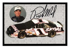 RICK MAST SIGNED AUTOGRAPH 6X9 PRINT PHOTO SKOAL RACING DRIVER 1993 w/BIO - G-01 picture