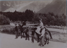 France, Chamonix, Tour of the Region on Horseback, Vintage Print, ca.1890 Print vi picture