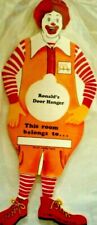  EXTREMELY RARE  Mint Condition 1992 Ronald McDonald Door Hanger - BRAND NEW picture