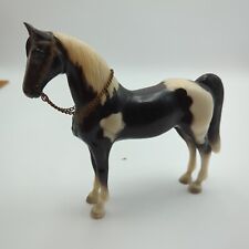 Vintage Breyer #41 Western Pony Black White Pinto Chain Rein Collectible 7