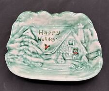 Vintage 1960's Happy Holidays Trinket Dish picture