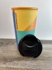 Starbucks Color Block Double Wall Traveler Ceramic - (10 fl oz)  with lid picture