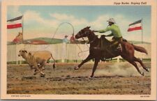 1940s Rodeo Postcard Cowboy / Bronco 